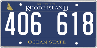 RI license plate 406618