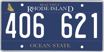 RI license plate 406621