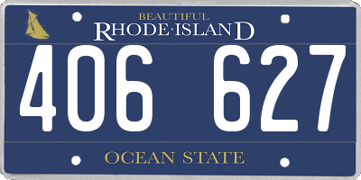 RI license plate 406627