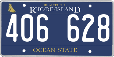 RI license plate 406628