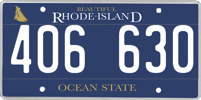 RI license plate 406630