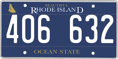 RI license plate 406632