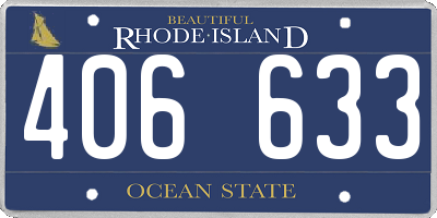 RI license plate 406633