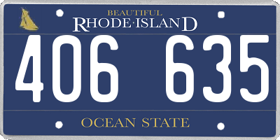 RI license plate 406635