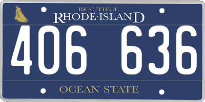 RI license plate 406636