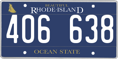 RI license plate 406638