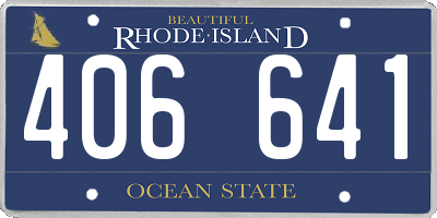RI license plate 406641