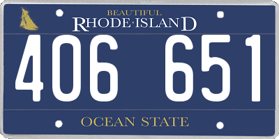 RI license plate 406651