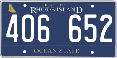 RI license plate 406652