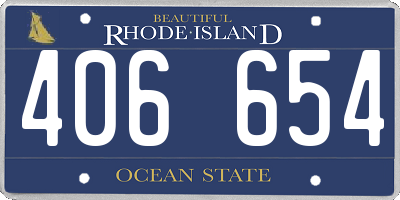 RI license plate 406654