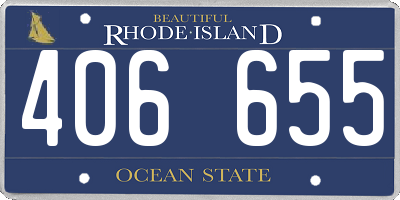 RI license plate 406655