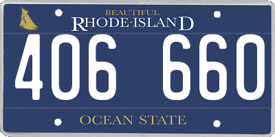 RI license plate 406660