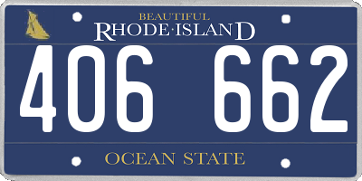 RI license plate 406662