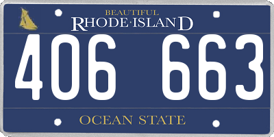 RI license plate 406663