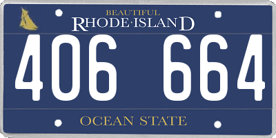 RI license plate 406664
