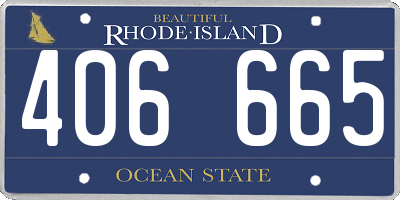 RI license plate 406665