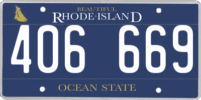 RI license plate 406669