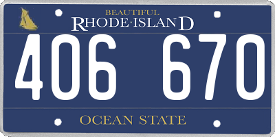 RI license plate 406670