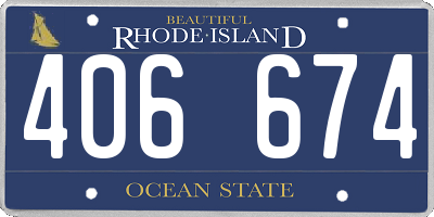 RI license plate 406674