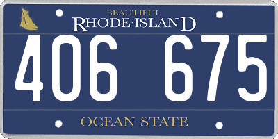 RI license plate 406675