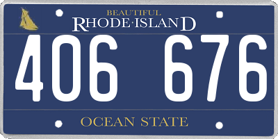 RI license plate 406676