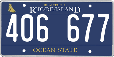 RI license plate 406677