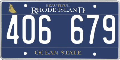RI license plate 406679