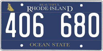 RI license plate 406680