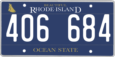 RI license plate 406684