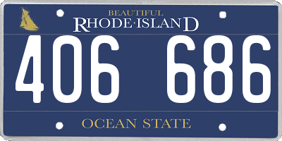 RI license plate 406686