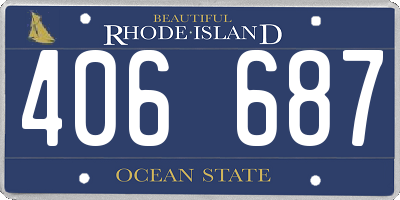 RI license plate 406687