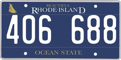 RI license plate 406688