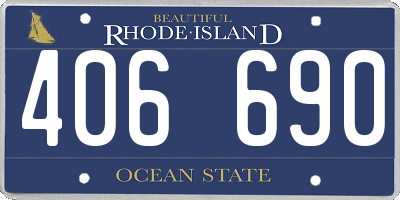RI license plate 406690