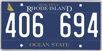 RI license plate 406694