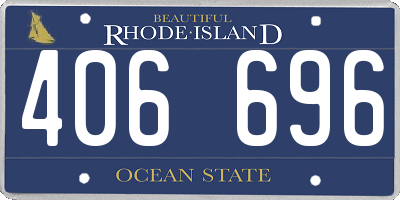 RI license plate 406696