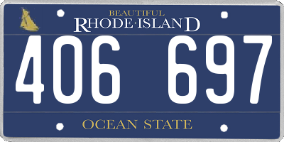 RI license plate 406697