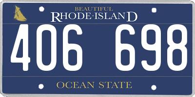 RI license plate 406698