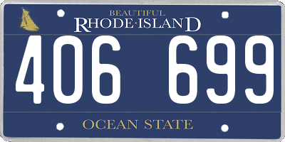 RI license plate 406699