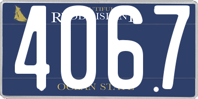 RI license plate 4067