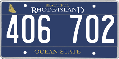 RI license plate 406702