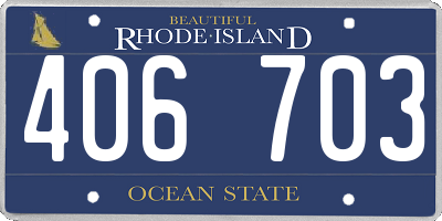 RI license plate 406703