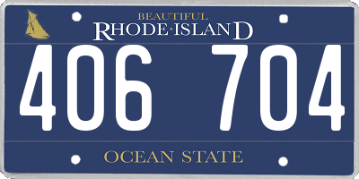 RI license plate 406704