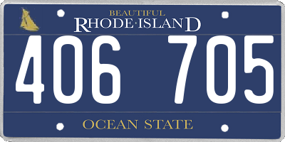 RI license plate 406705