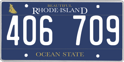 RI license plate 406709