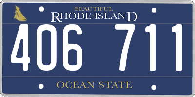 RI license plate 406711