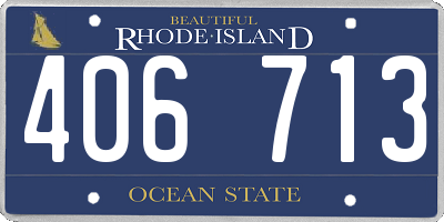 RI license plate 406713