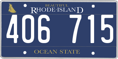 RI license plate 406715