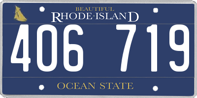 RI license plate 406719