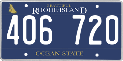 RI license plate 406720