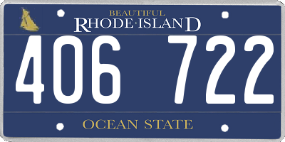 RI license plate 406722